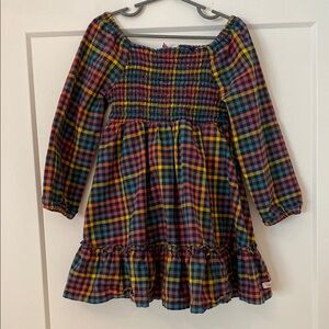 Plaid Multicolor Ruffle Butts Dress
